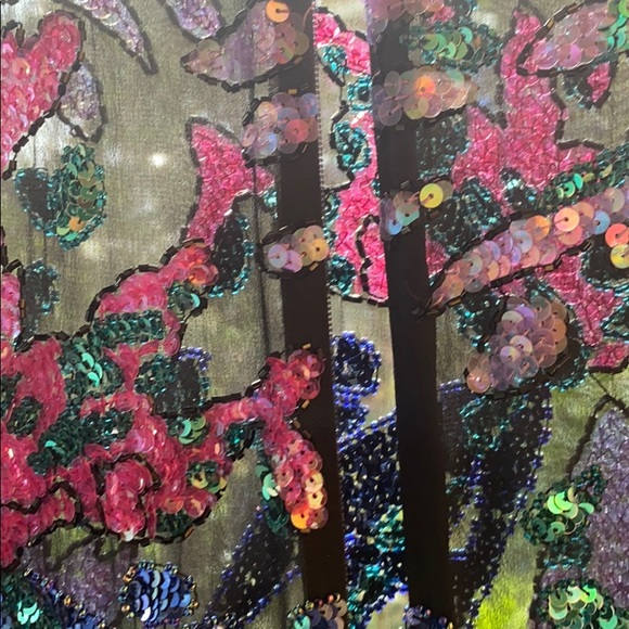 Beaded dress - multicolored beading in black - Picture 4 of 6